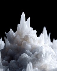 Abstract White Crystal Formation Closeup