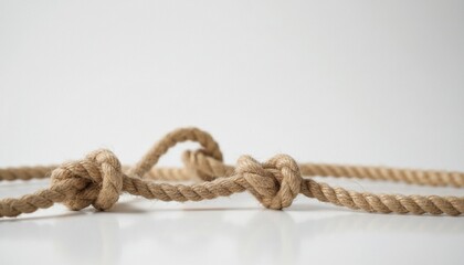 knotted rope isolated on white background