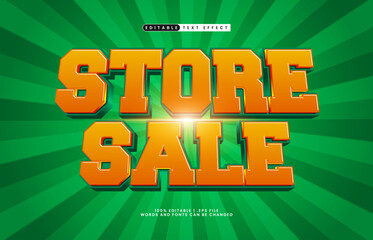 store sale editable text effect