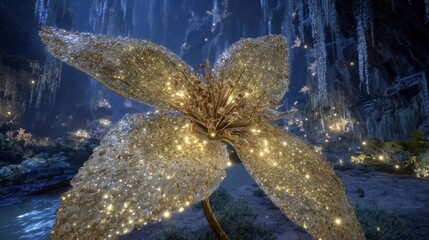 Glowing Illuminated Floral Butterfly Display