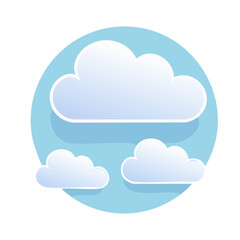 cloud icon on blue