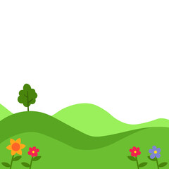 Fototapeta premium Spring Greenfield Landscape
