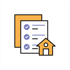 Property Listing icon vector stock with isolated on white background illustration