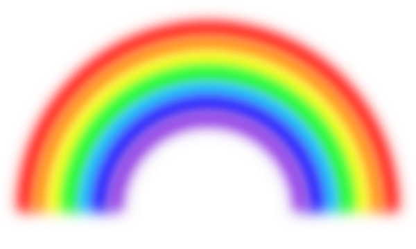 Bright Rainbow Arch with Transparency for Overlays and Graphic Design Elements