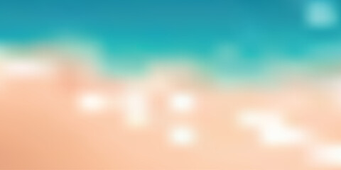 Abstract blurred background of a beach scene featuring soft pastel colors and bokeh effects perfect for summer-themed designs and backgrounds EPS vector