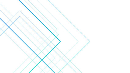 Minimalist White Abstract Background with Blue & Cyan Geometric Line Art. Modern Tech-Style with Layered Angular Shapes, Ideal for Futuristic Design, Business Visuals, UI Themes, & Digital Banners.