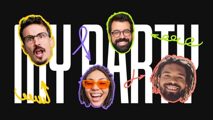 Bold Colorful Face Intro