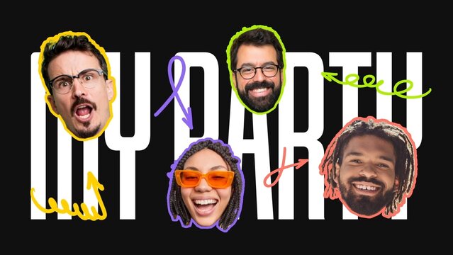 Bold Colorful Face Intro