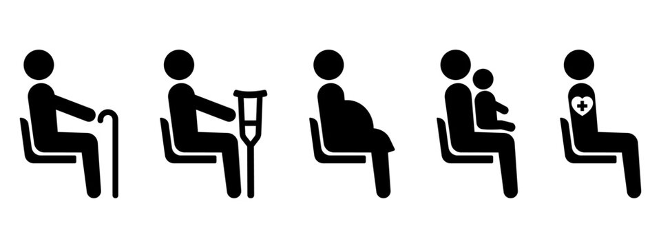 優先席マークのイラストセット