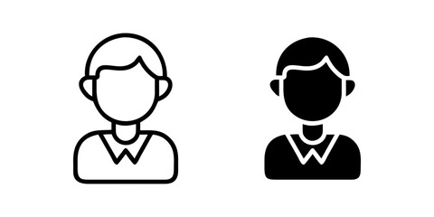 Profile outline and pictogram Icon for User Account, Identity, Interface UI, profile, user, account, avatar.