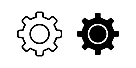Settings Gear outline and pictogram Icon for Configuration, Tools, System Management, settings, gear, tools, configuration.