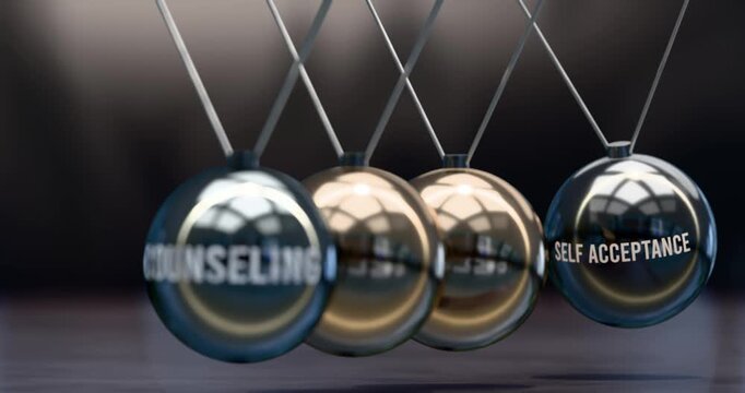 Counseling produce Self Acceptance. Elegant metaphor for cause and effect relation, where counseling provide the power for self acceptance.