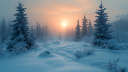 Winter forest. Beautiful snow winter landscape. Winter landscape. Beautiful wintry landscape