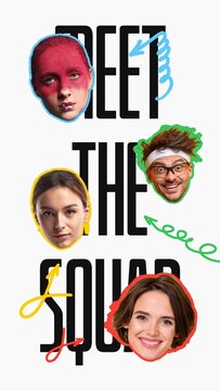 Bold Colorful Face Intro - Vertical