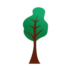 tree flat design, clipart vector design
