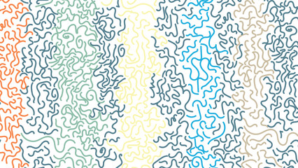 Fun line doodle seamless pattern. Creative minimalist style art background for children or trendy design with basic shapes. vector illustration.