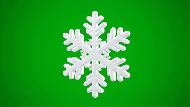 snowflake on a green background