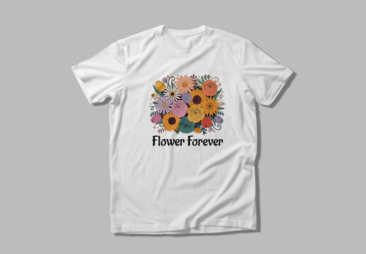 Flower Popular T Shirt Design