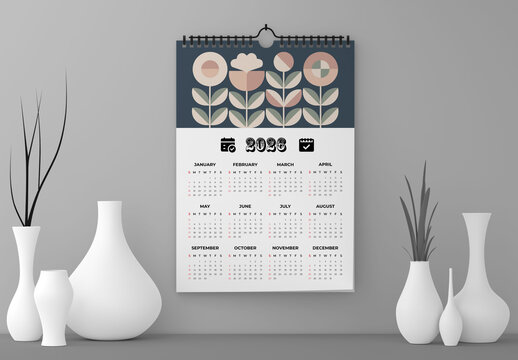 Minimal 2026 Wall Calendar Design Template