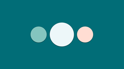 Minimalist Teal Abstract Circles Wallpaper