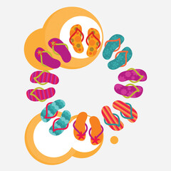 summer holidays elements vectors