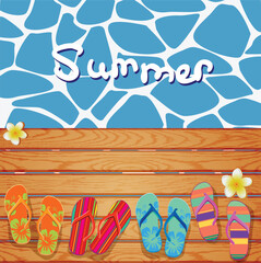 summer holidays elements vectors