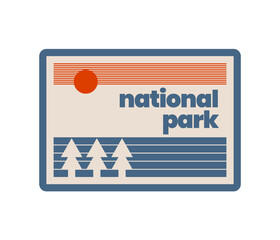 National Park Retro Outdoor Badge