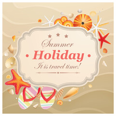 summer holidays elements vectors