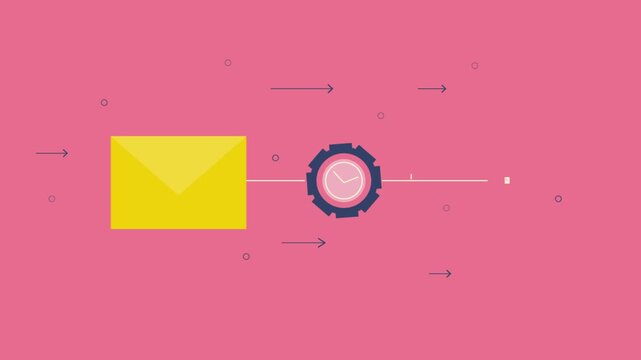 Email automation scheduling delivers messages to customers with personals purchase offer or event invitation,  communication, retention and conversion strategy.
