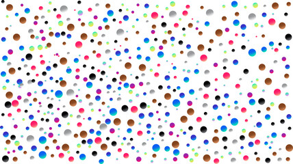 Bubbles Design Art Round colorful