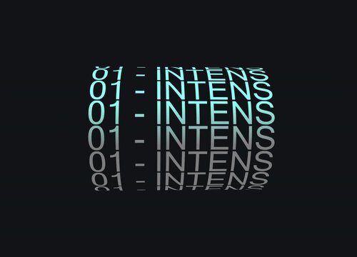 Futuristic Kinetik Typography Video Loop: Abstract Rotating 3D Text Cylinder Animation with Neon INTENSE Word