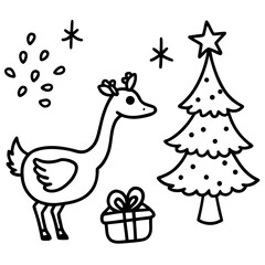 Fototapeta premium christmas tree with gifts