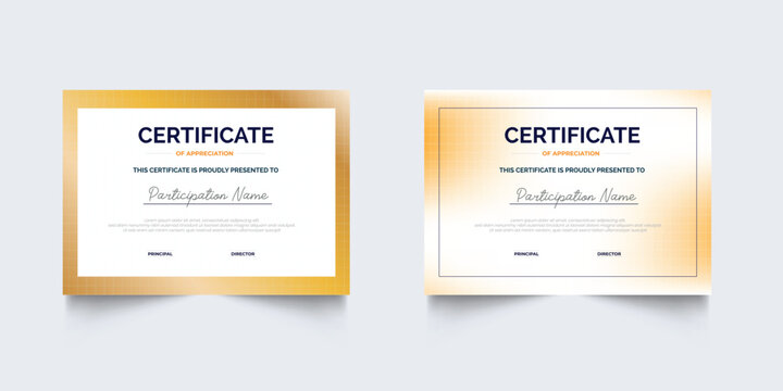Set of geometric business Certificate of appreciation template frame border premium design. Certificate of Appreciation for business and education premium design.