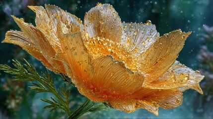 Golden Orange Flower Close-Up Detail