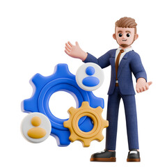Professional 3D Businessman Figure