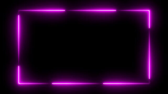 Soft neon pink curved glow frame on transparent alpha channel perfect for live streaming layouts digital visuals and major global celebration themed designs