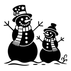 Snowman Father And Son