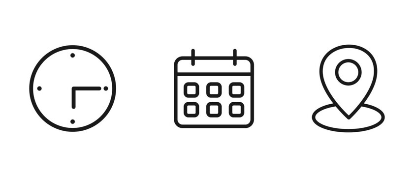Minimal calendar icon in clean line style, perfect for scheduling apps, event reminders, date planning, time management tools, and digital interfaces.
