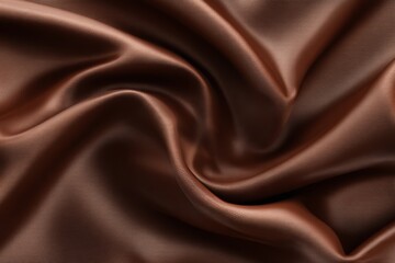 Fototapeta premium Elegant silk in a brown hue is often draped and textured to serve various design or fashion needs