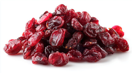 A vibrant pile of dried cranberries with a glossy ruby-red finish. Perfect for healthy snacks, trail mixes, baking, or gifting. Sweet-tart flavor and chewy texture evoke energy, warmth