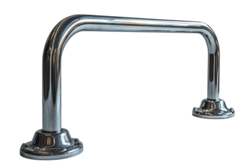 Shiny Chrome Safety Rail Handrail Architecture Detail Industrial Design Curve Support Security