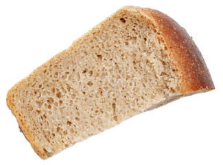 A slice of bread with a hole in it