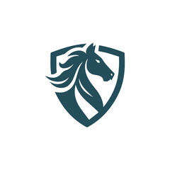 Horse Head Shield Logo