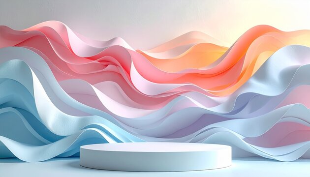 Abstract background with cream, medical care illustration of nobody plastic tablet pills and dish treatment objects