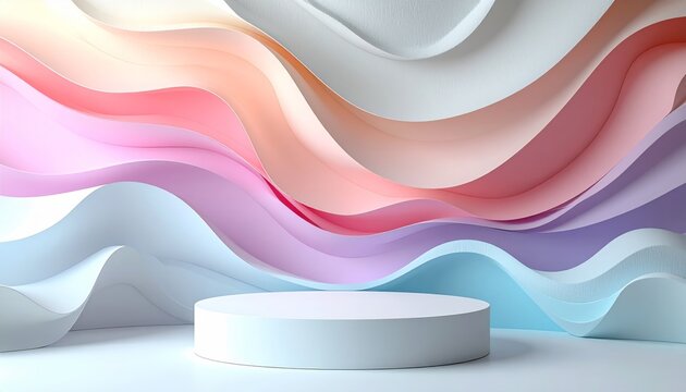 Abstract background with cream, medical care illustration of nobody plastic tablet pills and dish treatment objects - Powered by Adobe