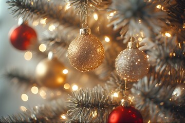 Twinkling Lights on a Festive Tree