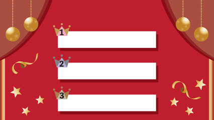 Ranking background illustration Gold /ランキング背景 ゴールド スター