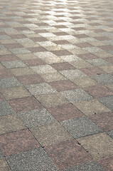 タイル舗装の広場