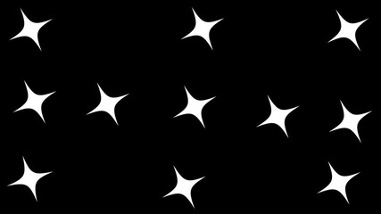 twinkling stars 4k animation on black screen background,Glow twinkle movement timeline,white Stars shine effect, blinking cartoon stars, looping magic particle tail and glitter dust trail - Powered by Adobe