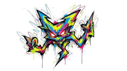 Naklejka premium Abstract Colorful Creature Illustration